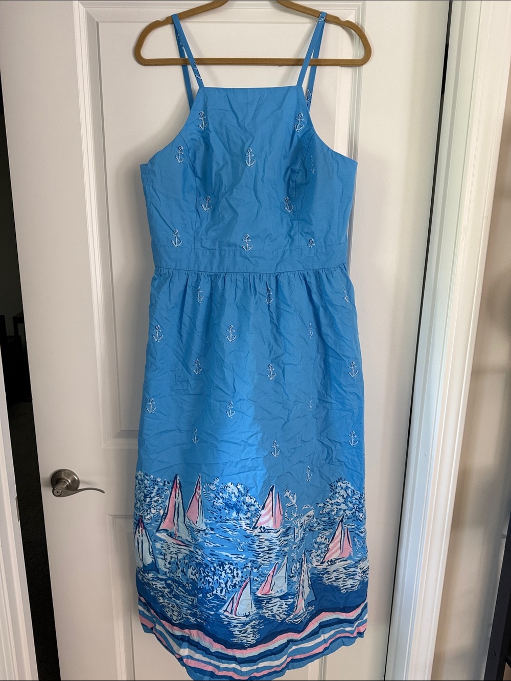 New with Tags! Lilly Pulitzer Blue Nautical Sailboat Print Dress